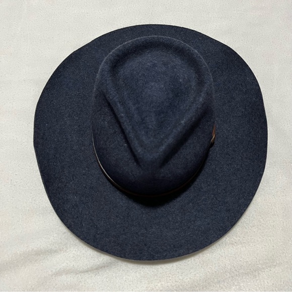 Western Express Inc 100% wool vintage cowboy hat navy blue 7” men - Picture 8 of 9